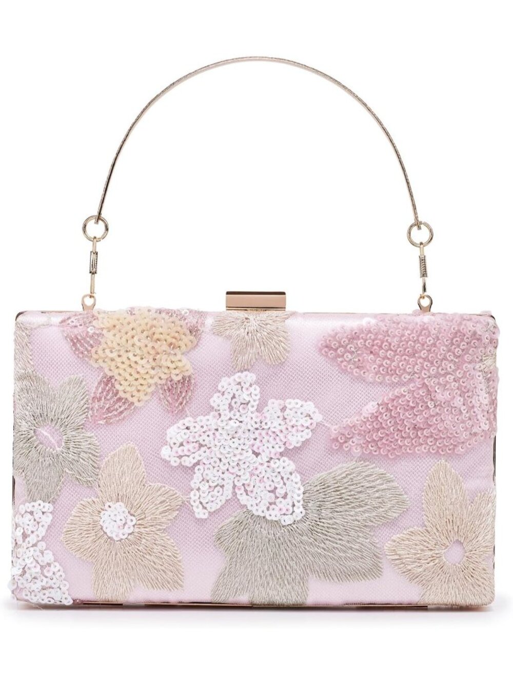 〽️Women's Pink Clutch Handbag Elegant Envelope Evening Shoulder Purse Bags